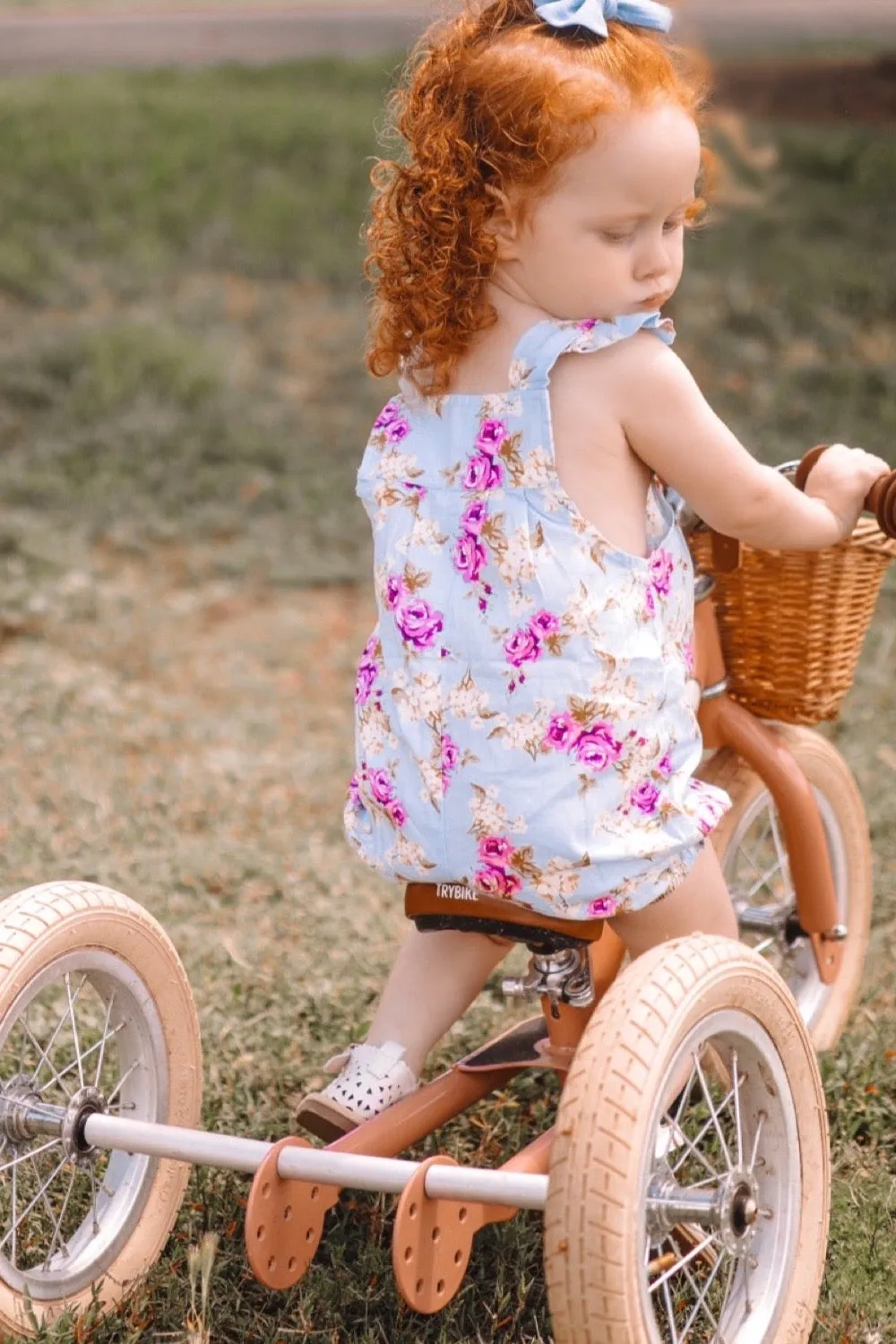 Vintie Summer Overalls - Isla Rose in Sky Blue