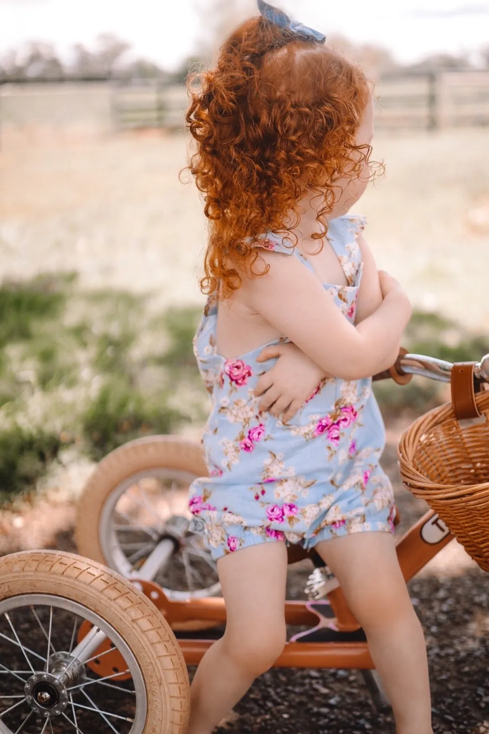 Vintie Summer Overalls - Isla Rose in Sky Blue