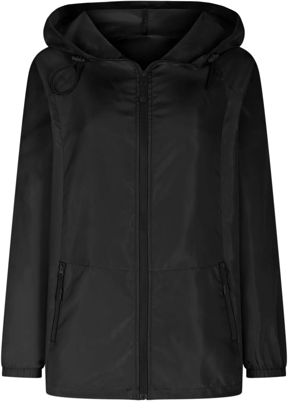 XUNRYAN Rain Jackets for Women Hooded Waterproof Packable Windbreaker Fall Outfits Sports Coat Outdoor Hiking Travel Jacket